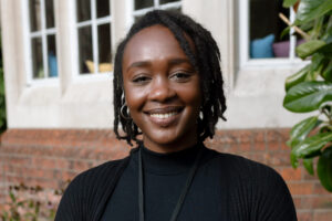 Christina Ogwang outside Cumberland Lodge